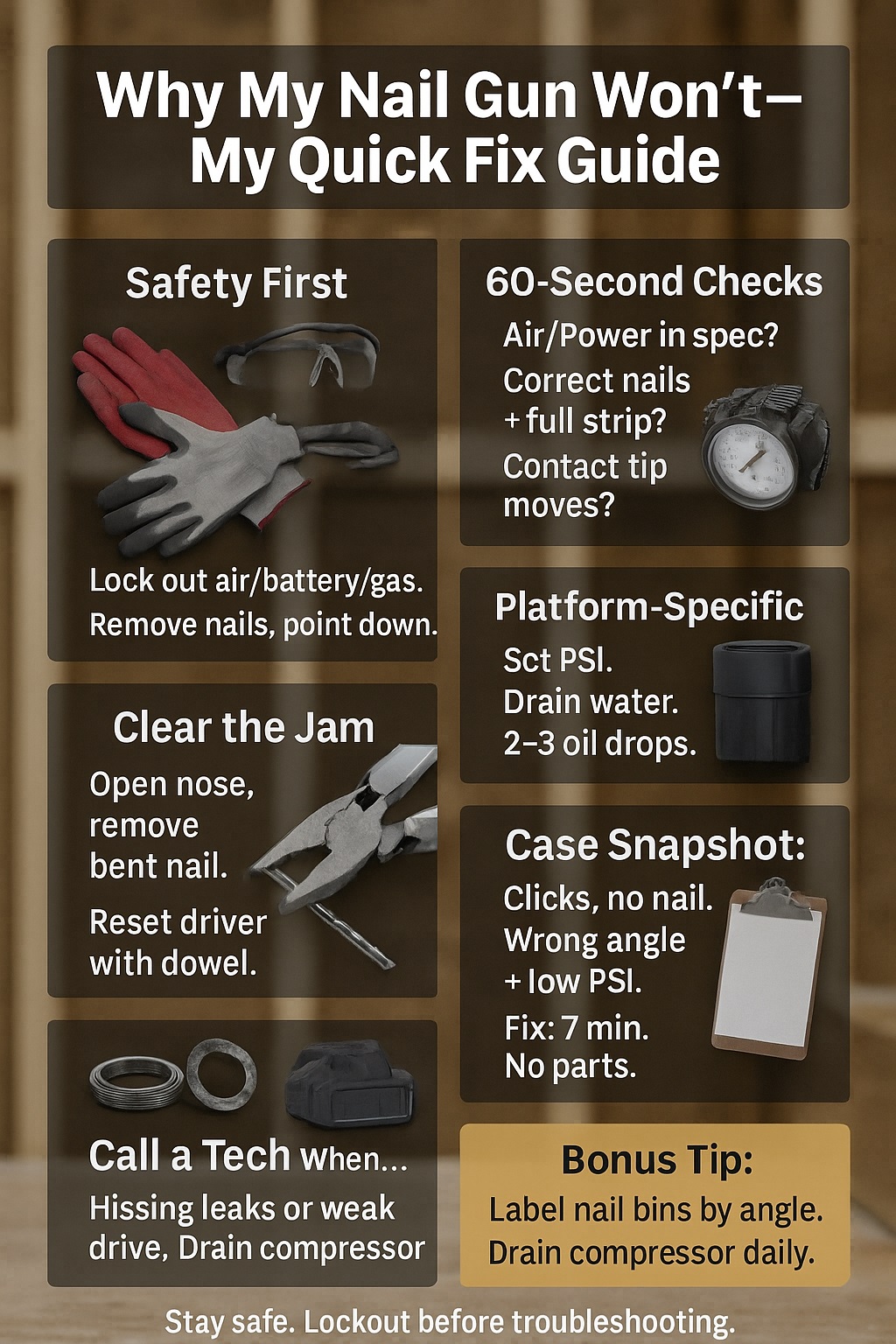 Why a nail gun not firing happens